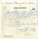 Registo de velocípede de marca Wanderer, com o nº 5690, em nome de Bernardino Ferreira da Silva, morador em lugar dos Afonsos, Queluz.