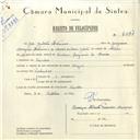 Registo de velocípede de marca Origan, com o nº 6037, em nome de José Galrão Antunes, morador em Idanha.
