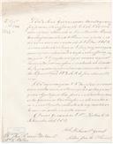 Ofício dirigido ao presidente da Câmara Municipal de Belas proveniente de Joaquim José Dias Lopes de Vasconcelos, secretário geral do Governo Civil, devolvendo os documentos que acompanharam as contas do ano económico de 1842/1843, para serem organizados conforme modelo A anteriormente enviado.