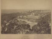 Vista geral da Volta do Duche, Estefânia, Correnteza, Quinta da Estefânia e a capela de São sebastião onde atualmente se encontram os Paços do Concelho de Sintra.