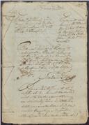 Feito cível de resíduos de testamento de Constança Francisca, moradora em Coimbra, cujo testamenteiro foi o seu irmão Rodrigo Beneficiado João Caetano, morador em São Pedro de Penaferrim.