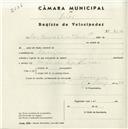 Registo de velocípede com o nº 4532, em nome de Raul Ferreira & Augusto Barros Lda, morador em Carenque.