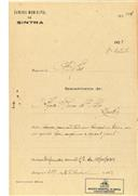 Construção de um barracão em Queluz em nome de Alfredo Ramos da Silva, com o Processo OB nº 554/1923, com a licença de construção nº 429 de 26/10/1923.