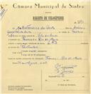 Registo de velocípede de marca L.R.S., com o nº 6580, em nome de Júlio Ferreira da Costa, morador em Francos.