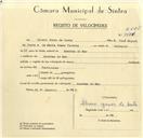 Registo de velocípede com o nº 9626, em nome de Álvaro Gomes da Costa, morador em Azenhas do Mar.