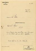 Construção de um barracão em Mem-Martins em nome de Camill Royal, com o Processo n.º OB 122/1920 com a licença de construção nº 18 de 23/04/1920.