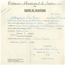 Registo de velocípede de marca Mourão, com o nº 4606, em nome de Augusto da Silva Vieira, morador em Dona Maria.