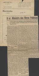 Constituinte de uma comissão de altas individualidades para pedir auxilio do Governo para uma conveniente urbanização da Vila, publicado no Jornal "Novidades" de Lisboa.