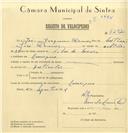 Registo de velocípede com o nº 7232, em nome de João Joaquim Gomes, morador em Carenque.