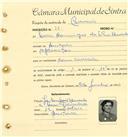 Registo de matricula de carroceiro em nome de Maria Domingas da silva Duarte, moradora na Amoreira, com o nº de inscrição 1808.