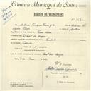 Registo de velocípede de marca Pombal, com o nº 4671, em nome de António Pinheiro Faria Júnior., morador em 