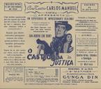 Programa do filme "O Castigo da Justiça" com a participação de Dana Andrews e Gene Tierney.