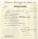 Registo de velocípede de marca Raio, com o nº 4873, em nome de Francisco Jorge Barata, morador em Ulgueira.