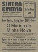 Programa do filme "O marido da minha noiva" com a participação dos atores Anne Shirley, Dennis Day e Phillip Terry.