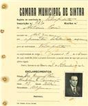 Registo de matricula de velocipedista em nome de António Peru, morador em Ulgueira, com o nº de inscrição 2830.