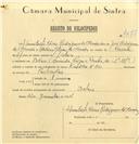 Registo de velocípede de marca Kreidler, com o nº 7378, em nome de Humberto César Rodrigues de Oliveira, morador em Belas.