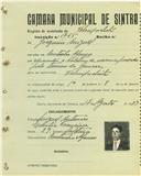 Registo de matricula de velocipedista em nome de Joaquim Miguel, morador no Coutinho Afonso, com o nº de inscrição 1765.
