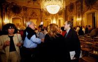 Público para assistir ao Concerto de piano de Pedro Burmester, na sala da música no Palácio Nacional de Queluz, durante o Festival de Música de Sintra.