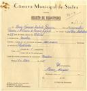 Registo de velocípede com o nº 7914, em nome de Luís Tavares Calado Pereira, morador em Queluz.