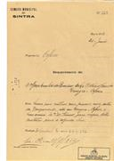 Construção de moradia em Vinagre, Colares em nome de Maria Emília dos Remédios Dike B. Nobre de Almeida, com o Processo nº OB 250/1922, com a licença de construção nº 178 de 18/07/1922.