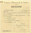 Registo de velocípede de marca Raio com motor Cuciolo, com o nº 7370, em nome de Sabino Duarte Azenha, morador em Alvarinhos.