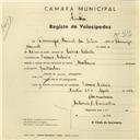 Registo de velocípede de marca Montano, com o nº 2692, em nome de Domingos Manuel da Silva, morador em Cabrela.