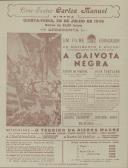 Programa do filme "A Gaivota Negra" com a participação de Arturo de Cordova e Joan Fontaine.