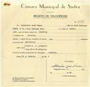 Registo de velocípede de marca Ilo, com o nº 9671, em nome de Alexandre José Frade, morador em Assafora.