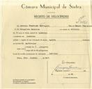 Registo de velocípede com o nº 9651, em nome de António Francisco Rodrigues, morador em Lameiras.