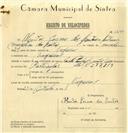 Registo de velocípede de marca Cicles Pombal, com o nº 6696, em nome de Heitor Cosme dos Santos, morador em Nafarros.