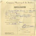 Registo de velocípede de marca Mosquito, com o nº 6035, em nome de Francisco Ventura Tomásio, morador em Maceira.