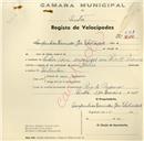Registo de velocípede de marca Helios, com o nº 671, em nome das Companhias Reunidas de Gás e Eletricidade, com sucursal em Rio de Mouro.