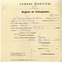 Registo de velocípede de marca L.R.S., com o nº 3023, em nome de Francisco Inácio de Sousa, morador em Idanha.