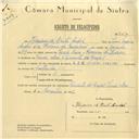 Registo de velocípede de marca L.R.S., com o nº 6067, em nome de Higino de Brito André, morador em Quinta do Grajal, Venda Seca.