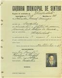 Registo de matricula de velocipedista em nome de Salvador Manuel Domingos, morador em Concelho, com o nº de inscrição 1804.