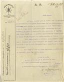 Ofício dirigido ao Administrador do Concelho de Sintra, proveniente do Tenente Coronel de Engenharia do Regimento de Telegrafistas, A. Moreira, solicitando a apresentação do cabo reservista João Ramos Gusmão, morador em Queluz, para receber guia de marcha.