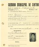 Registo de matricula de velocipedista em nome de António de Almeida Gomes, morador em  Eguaria, com o nº de inscrição 2020.