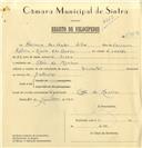 Registo de velocípede de marca Oriental,  com o nº 7383, em nome de Casimiro dos Santos Silva, morador em Chão de Meninos.
