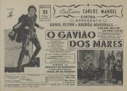 Programa do filme "O Gavião dos Mares" realizado por Michael Curtis com a participação de Errol Flynn, Brenda Marshall, Claude Rains, Donald Crisp, Flora Robson e Alam Hale. 