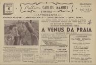 Programa do filme "A Venus da Praia" com a participação de Ronald Reagan, Virginia Mayo, Eddie Bracken e Dona Drake.