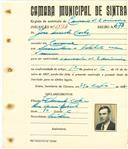 Registo de matricula de carroceiro de 2 animais em nome de José [...] Costa, morador em [...], com o nº de inscrição 1894.