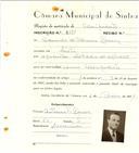Registo de matricula de velocipedista em nome de Eduardo de Oliveira Gama, morador em Sintra, com o nº de inscrição 6470.