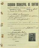 Registo de matricula de velocipedista em nome de Jaime da Silva Alves Gato, morador em Chão de Meninos, com o nº de inscrição 1563.