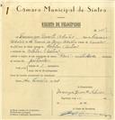 Registo de velocípede de marca Raio com motor Cuciolo, com o nº 6251, em nome de Domingos Duarte Adrião, morador em Bolelas.