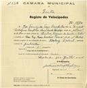 Registo de velocípede de marca Sterling, com o nº 1970, em nome de José Fernando Tiago [...], morador em Rua Capitão Oscar Monteiro Torres nº 19A, Queluz.
