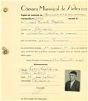 Registo de matricula de carroceiro de 2 ou mais animais em nome de José Duarte Batista, morador na Amoreira, com o nº de inscrição 1453.