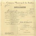 Registo de velocípede de marca Raio, com o nº 6209, em nome de Francisco José Lopes, morador em Vale de S. Martinho.