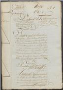 Feito cível de resíduos de testamento de Domingos Francisco, morador na vila de Mafra, cujo testamenteiro foi o seu filho Lino Francisco, morador no Cabeço dos Cartaxos, vila de Sintra.