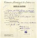 Registo de velocípede de marca L.R.S., com o nº 5271, em nome de Otávio dos Santos Oliveira, morador em A-da-Beja.