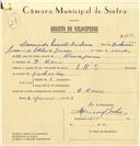 Registo de velocípede de marca L.R.S., com o nº 6758, em nome de Armindo Simões Caetano, morador em D. Maria.